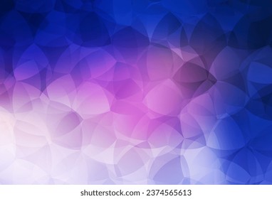 Dark Pink, Blue vector low poly texture. Shining colorful illustration with triangles. Polygonal design for your web site.