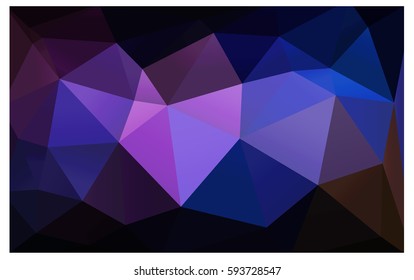 Dark Pink, Blue vector Low poly crystal background. Polygon design pattern. Low poly illustration, low polygon background.