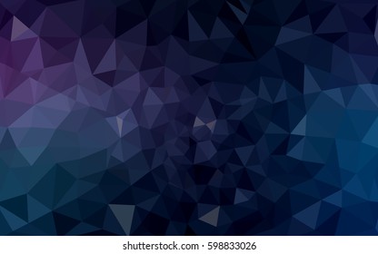 Dark Pink, Blue vector Low poly crystal background. Polygon design pattern. Low poly illustration, low polygon background.