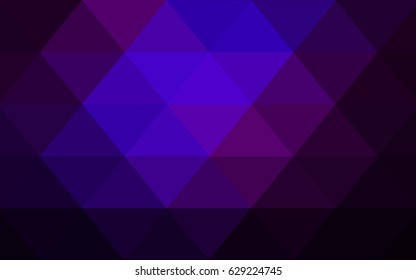 Dark Pink, Blue vector Low poly crystal background. Polygon design pattern. Low poly illustration, low polygon background.