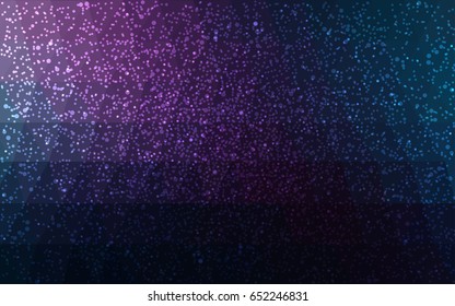 Dark Pink, Blue vector low poly crystal background with snowflakes. Polygon christmas design pattern . Low poly illustration of New Year celebration.