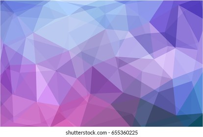 Dark Pink, Blue vector Low poly crystal background. Polygon design pattern. Low poly illustration, low polygon background.