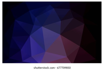 Dark Pink, Blue vector Low poly crystal background. Polygon design pattern. Low poly illustration, low polygon background.