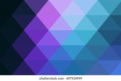 Dark Pink, Blue vector Low poly crystal background. Polygon design pattern. Low poly illustration, low polygon background.