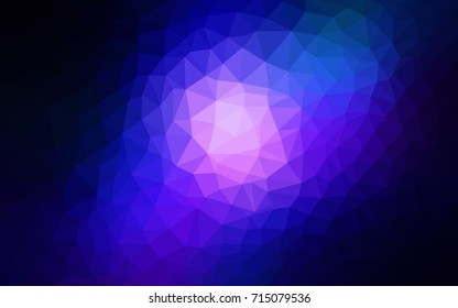 Dark Pink, Blue vector Low poly crystal background. Polygon design pattern. Low poly illustration, low polygon background.