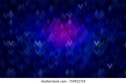 Dark Pink, Blue vector low poly background. A sample with a polygonal design. Illustration in polygonal style with repeating squares