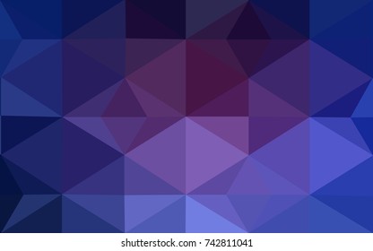 Dark Pink, Blue vector Low poly crystal background. Polygon design pattern. Low poly illustration, low polygon background.