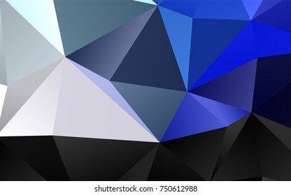 Dark Pink, Blue vector low poly background. Creative geometric illustration in Origami style with gradient. A completely new template for your business design.