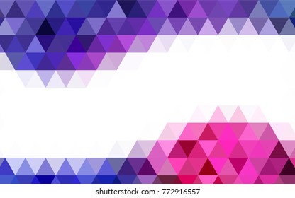 Dark Pink, Blue vector low poly pattern. A sample with polygonal shapes. Brand-new design for your business.
