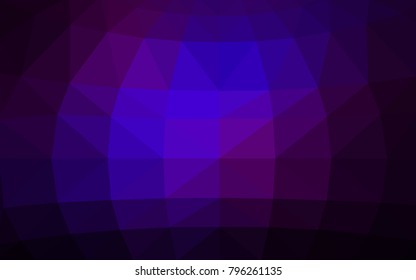 Dark Pink, Blue vector Low poly crystal background. Polygon design pattern. Low poly illustration, low polygon background.