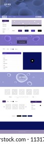 Dark Pink, Blue vector Material Design Kit with liquid shapes. Colorful abstract illustration with gradient lines. This template you can use for landing pages.