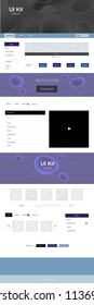 Dark Pink, Blue vector Material Design Kit with liquid shapes. Modern gradient abstract illustration with bandy lines. This template you can use for websites.