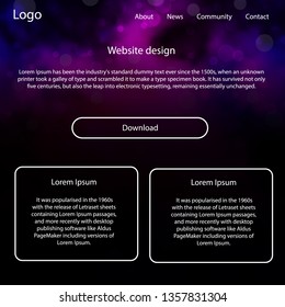 Dark Pink, Blue vector Material Design Kit with stars. Colorful Style guide with stars on abstract background. Simple colorful design for websites.