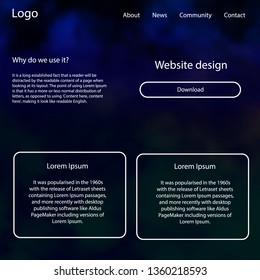 Dark Pink, Blue vector Material Design Kit with stars. Decorative ui kit design in abstract style with colorful sky. This template you can use for landing pages.