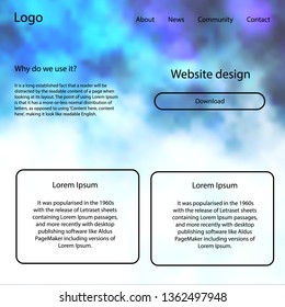 Dark Pink, Blue vector Material Design Kit with stars. Colorful ui/ux kit with header consisted of clouds & stars. This sample is for your website.