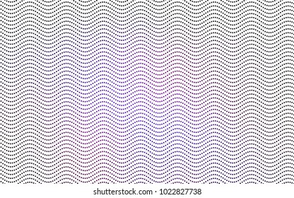 Dark Pink, Blue vector modern geometrical circle abstract background. Dotted texture template. Geometric pattern in halftone style with gradient. 
