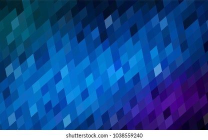 Dark Pink, Blue vector modern geometrical background. Abstract template. Geometric pattern in square style with gradient.