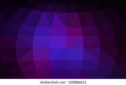 Dark Pink, Blue vector modern geometrical abstract background. Texture, new background. Geometric background in Origami style with gradient. 