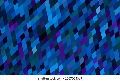 Dark Pink, Blue vector modern geometrical background. Abstract template. Geometric pattern in square style with gradient.