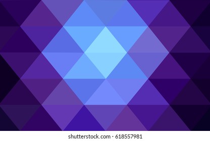 Dark Pink, Blue vector modern geometrical abstract background. Texture, new background. Geometric background in Origami style with gradient. 