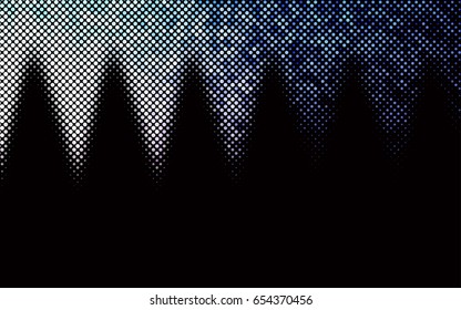Dark Pink, Blue vector modern geometrical circle abstract background. Dotted texture template. Geometric pattern in halftone style with gradient. 