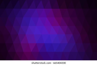 Dark Pink, Blue vector modern geometrical abstract background. Texture, new background. Geometric background in Origami style with gradient. 