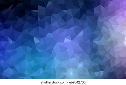 Dark Pink, Blue vector modern geometrical abstract background. Texture, new background. Geometric background in Origami style with gradient. 