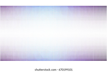 Dark Pink, Blue vector modern geometrical circle abstract background. Dotted texture template. Geometric pattern in halftone style with gradient. 