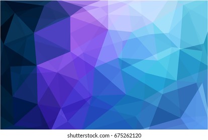 Dark Pink, Blue vector modern geometrical abstract background. Texture, new background. Geometric background in Origami style with gradient. 