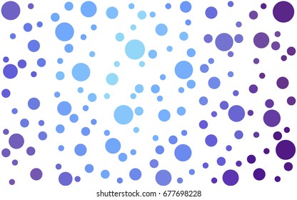 Dark Pink, Blue vector modern geometrical circle abstract background. Dotted texture template. Geometric pattern in halftone style with gradient. 