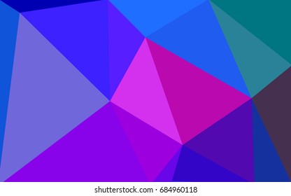 Dark Pink, Blue vector modern geometrical abstract background. Texture, new background. Geometric background in Origami style with gradient. 