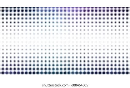 Dark Pink, Blue vector modern geometrical circle abstract background. Dotted texture template. Geometric pattern in halftone style with gradient. 