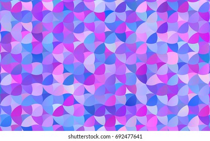 Dark Pink, Blue vector modern geometrical circle abstract background. Dotted texture template. Geometric pattern in halftone style with gradient. 