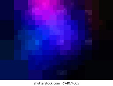 Dark Pink, Blue vector modern geometrical abstract background. Texture template. Geometric pattern in Origami style with gradient. 