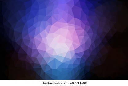 Dark Pink, Blue vector modern geometrical abstract background. Texture, new background. Geometric background in Origami style with gradient. 