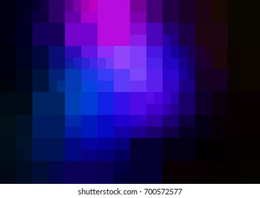 Dark Pink, Blue vector modern geometrical abstract background. Texture template. Geometric pattern in Origami style with gradient. 