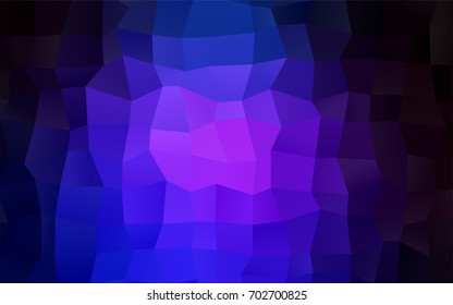 Dark Pink, Blue vector modern geometrical background. Abstract template. Geometric pattern in square style with gradient.