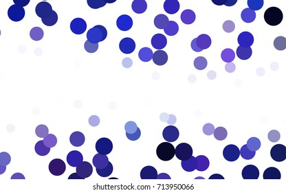 Dark Pink, Blue vector modern geometrical circle abstract background. Dotted texture template. Geometric pattern in halftone style with gradient. 