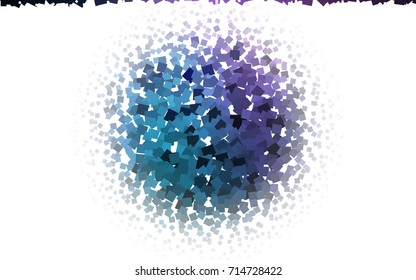 Dark Pink, Blue vector modern geometrical background. Abstract template. Geometric pattern in square style with gradient.