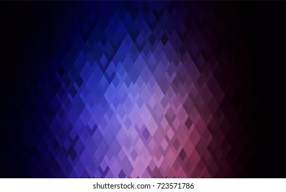 Dark Pink, Blue vector modern geometrical background. Abstract template. Geometric pattern in square style with gradient.