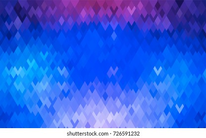 Dark Pink, Blue vector modern geometrical background. Abstract template. Geometric pattern in square style with gradient.