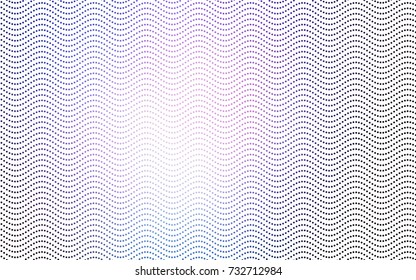 Dark Pink, Blue vector modern geometrical circle abstract background. Dotted texture template. Geometric pattern in halftone style with gradient. 