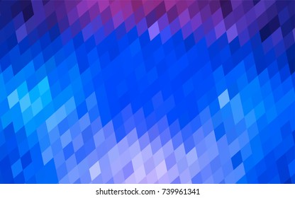 Dark Pink, Blue vector modern geometrical background. Abstract template. Geometric pattern in square style with gradient.