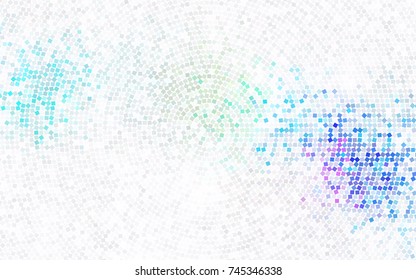 Dark Pink, Blue vector modern geometrical background. Abstract template. Geometric pattern in square style with gradient.