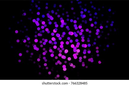 Dark Pink, Blue vector modern geometrical circle abstract background. Dotted texture template. Geometric pattern in halftone style with gradient. 