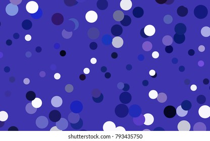 Dark Pink, Blue vector modern geometrical circle abstract background. Dotted texture template. Geometric pattern in halftone style with gradient. 