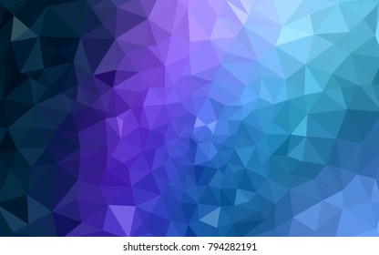 Dark Pink, Blue vector modern geometrical abstract background. Texture, new background. Geometric background in Origami style with gradient. 