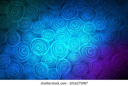 Dark Pink, Blue vector natural elegant background. Roses on blurred abstract background with gradient. The elegant pattern can be used as a part of a brand book.