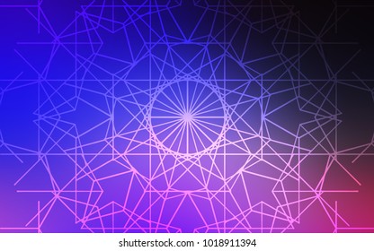 Dark Pink, Blue vector natural elegant background. Shining colored illustration with childish doodles in Arabic style. The template can be used as a background for cell phones.