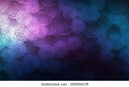 Dark Pink, Blue vector natural abstract design. Creative illustration in blurred style with flowers. A completely new design for your business.